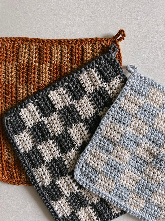 Checkered Crochet Wash Cloth